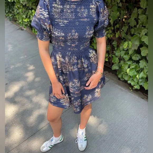 NWOT Hill House Home The Vivi Nap Dress in Navy Equestrian Toile - Picture 5 of 7